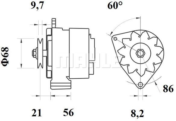 Alternator MAHLE MG 188