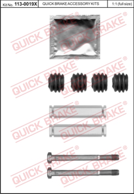 Zestaw tulei prowadzących zacisk hamulca QUICK BRAKE 113-0019X