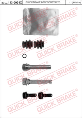 Zestaw tulei prowadzących zacisk hamulca QUICK BRAKE 113-0001X