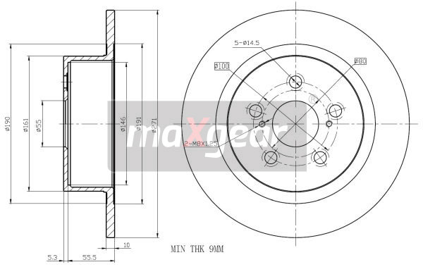Tarcza hamulcowa MAXGEAR 19-1013