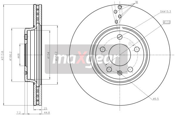 Tarcza hamulcowa MAXGEAR 19-1287