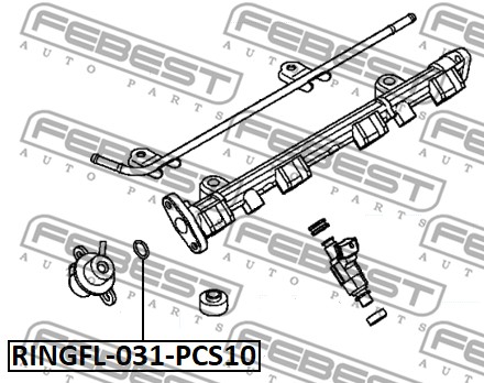 Uszczelniacz przewodu paliwowego FEBEST RINGFL-031-PCS10