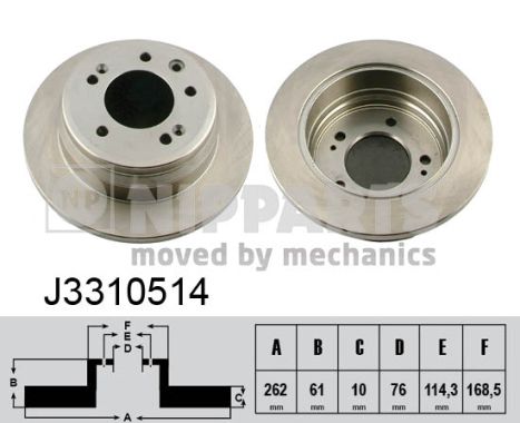 Tarcza hamulcowa NIPPARTS J3310514