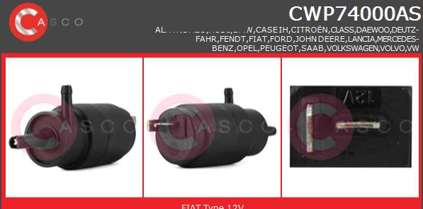 Pompka spryskiwacza CASCO CWP74000AS