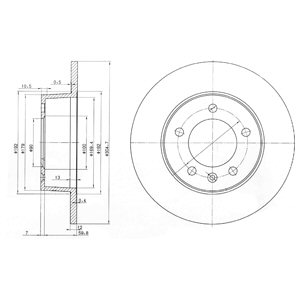 Tarcza hamulcowa DELPHI BG3681