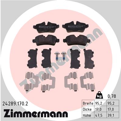 Klocki hamulcowe ZIMMERMANN 24289.170.2