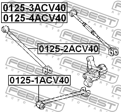 Wahacz zawieszenia koła FEBEST 0125-3ACV40