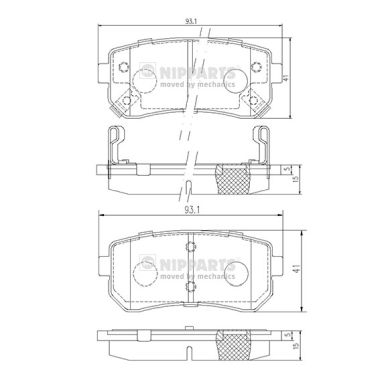 Klocki hamulcowe NIPPARTS J3610512