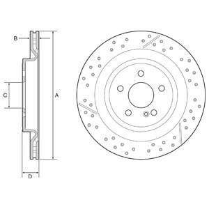 Tarcza hamulcowa DELPHI BG4958C