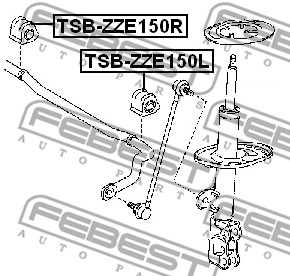 Guma stabilizatora FEBEST TSB-ZZE150R