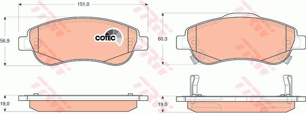 Klocki hamulcowe TRW GDB3445