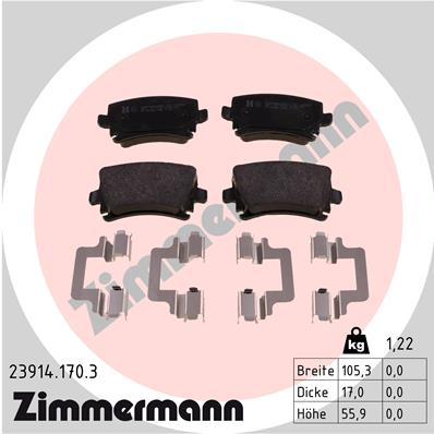 Klocki hamulcowe ZIMMERMANN 23914.170.3