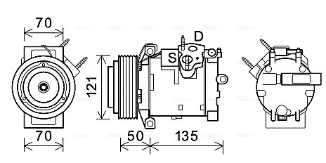 Kompresor, klimatyzacja AVA QUALITY COOLING JEAK066