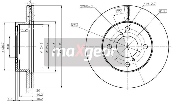 Tarcza hamulcowa MAXGEAR 19-3346
