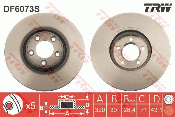 Tarcza hamulcowa TRW DF6073S