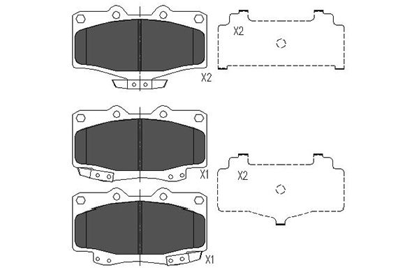 Klocki hamulcowe KAVO PARTS KBP-9004