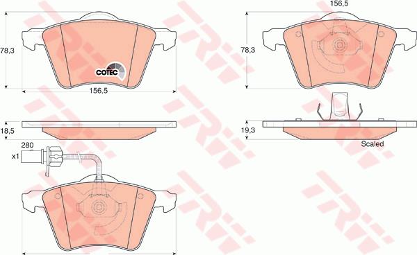 Klocki hamulcowe TRW GDB1538