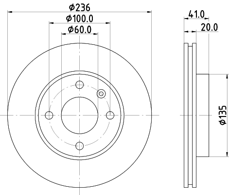 Tarcza hamulcowa HELLA PAGID 8DD 355 123-121