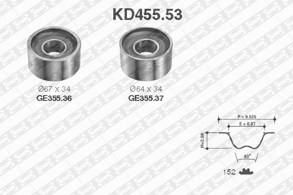 Zestaw paska rozrządu SNR KD455.53