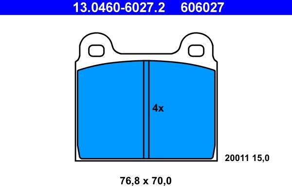 Klocki hamulcowe ATE 13.0460-6027.2
