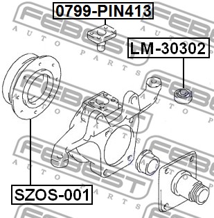 Zestaw naprawczy mechanizmu kierowniczego FEBEST SZOS-001