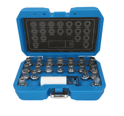Zestaw narzędzi do wypinania, zabezpieczenia śrub kół KS TOOLS BT691230