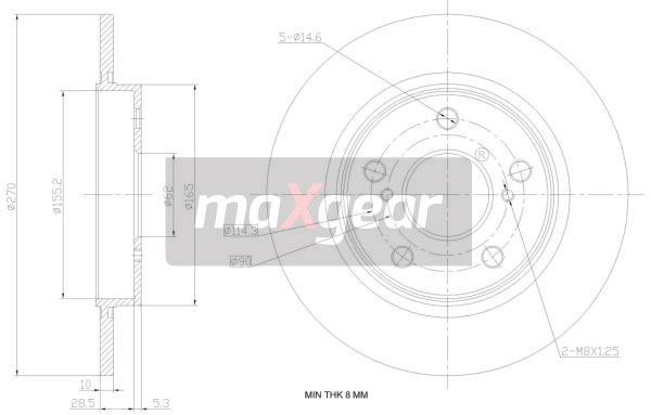 Tarcza hamulcowa MAXGEAR 19-1869