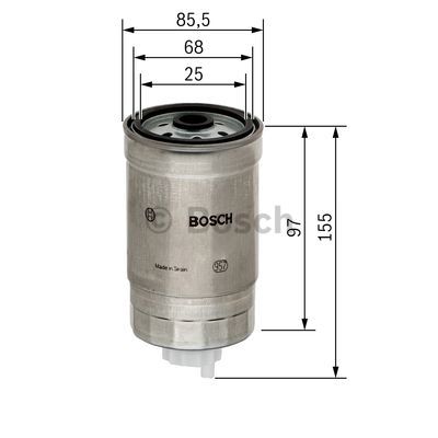 Filtr paliwa BOSCH F 026 402 048