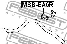 Guma stabilizatora FEBEST MSB-EA6R