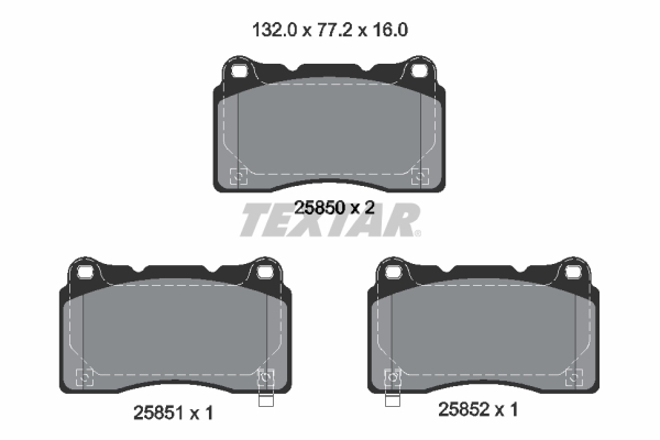 Klocki hamulcowe TEXTAR 2585001