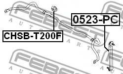 Guma stabilizatora FEBEST CHSB-T200F