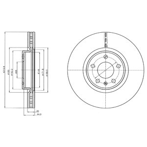 Tarcza hamulcowa DELPHI BG4346C