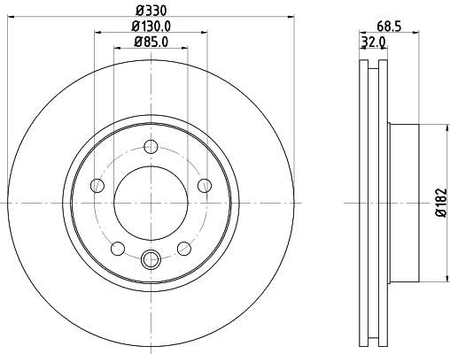 Tarcza hamulcowa HELLA PAGID 8DD 355 109-741