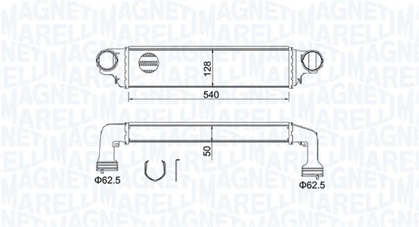 Chłodnica powietrza intercooler MAGNETI MARELLI 351319204890