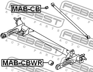 Tuleja wahacza FEBEST MAB-CB