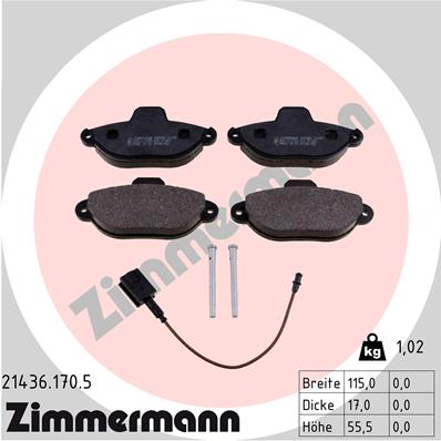 Klocki hamulcowe ZIMMERMANN 21436.170.5