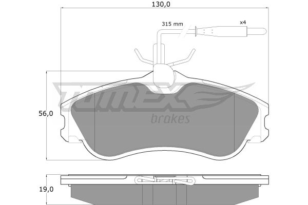 Klocki hamulcowe TOMEX BRAKES TX 11-12