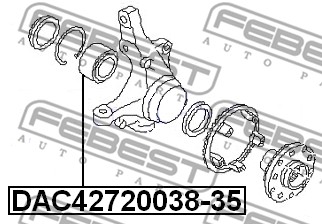 Łożysko koła FEBEST DAC42720038-35