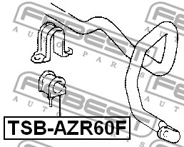 Guma stabilizatora FEBEST TSB-AZR60F