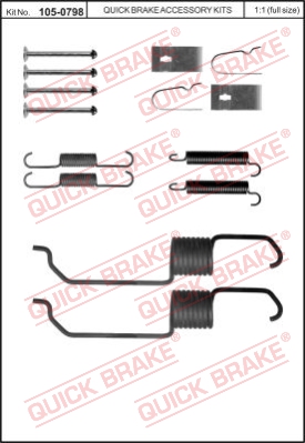 Zestaw dodatków do szczęk hamulcowych QUICK BRAKE 105-0798
