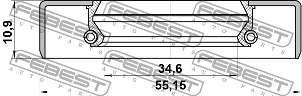 Pierścień uszczelniający półosi FEBEST 95GDS-36551111X