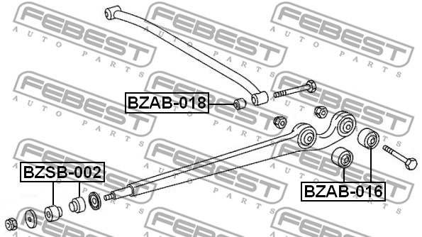 Tuleja wahacza FEBEST BZAB-016