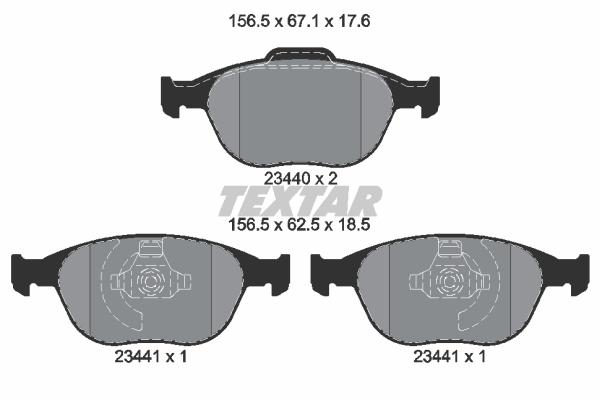 Klocki hamulcowe TEXTAR 2344004