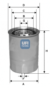 Filtr paliwa UFI 24.327.00