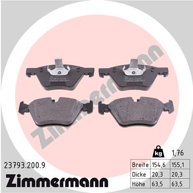 Klocki hamulcowe ZIMMERMANN 23793.200.9
