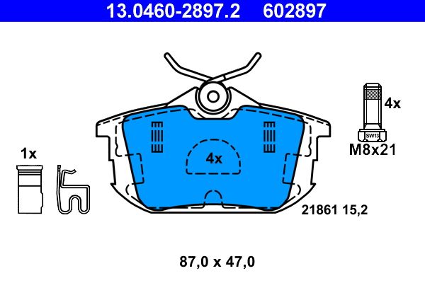 Klocki hamulcowe ATE 13.0460-2897.2