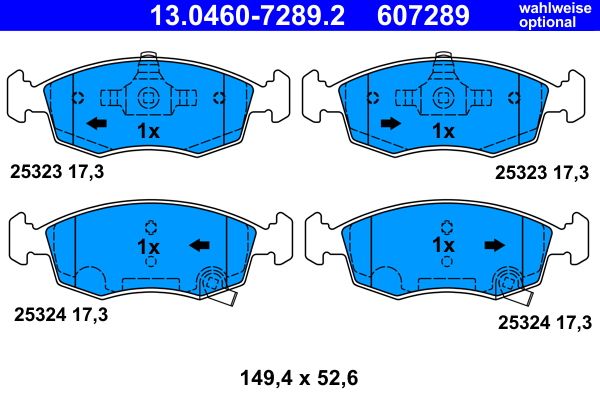 Klocki hamulcowe ATE 13.0460-7289.2