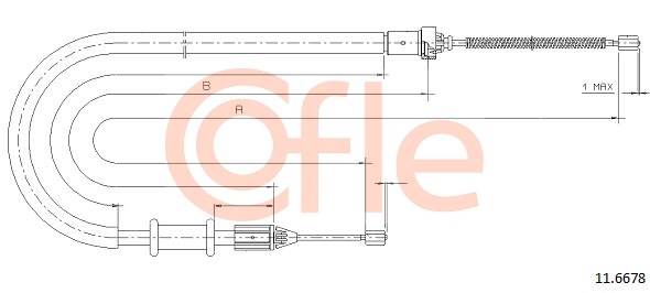Linka hamulca ręcznego COFLE 92.11.6678