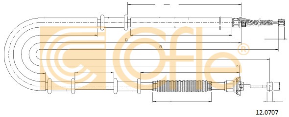 Linka hamulca ręcznego COFLE 12.0707