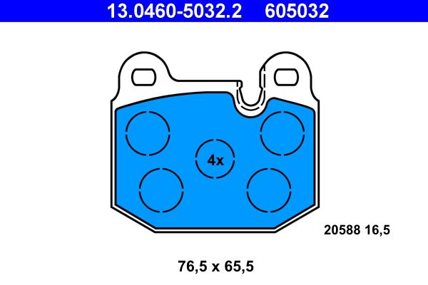 Klocki hamulcowe ATE 13.0460-5032.2
